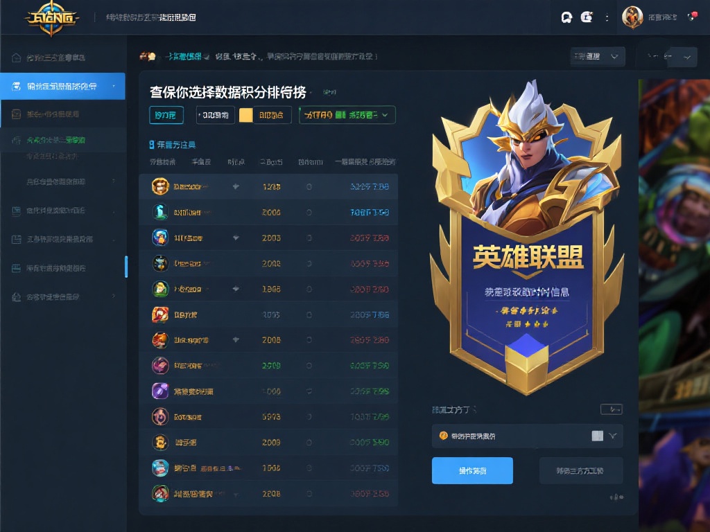 如何快速查看英雄联盟积分排行榜最新数据？