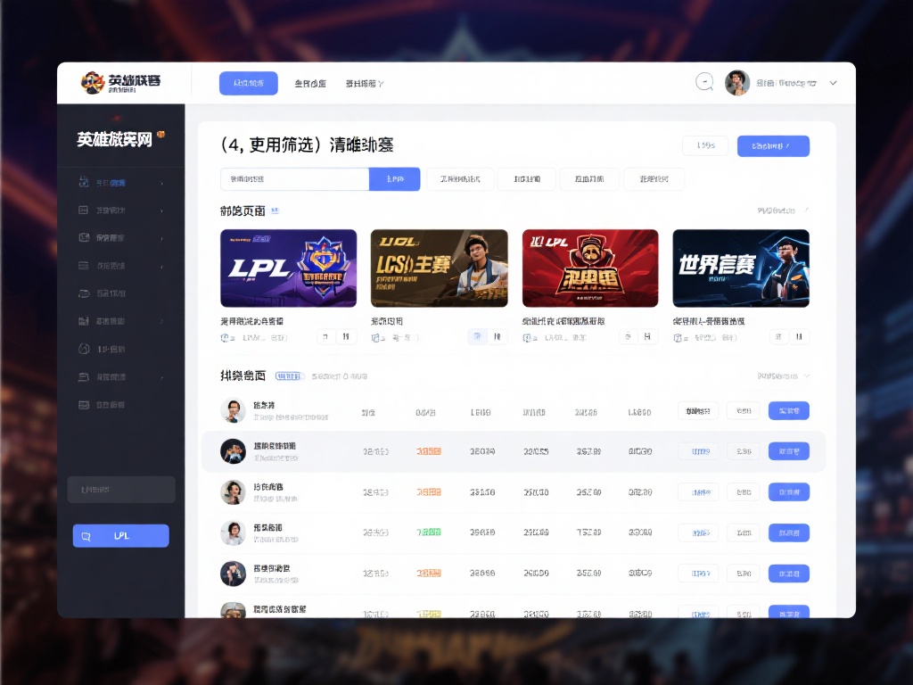 如何通过英雄联盟赛事官网查询赛程与战绩详情